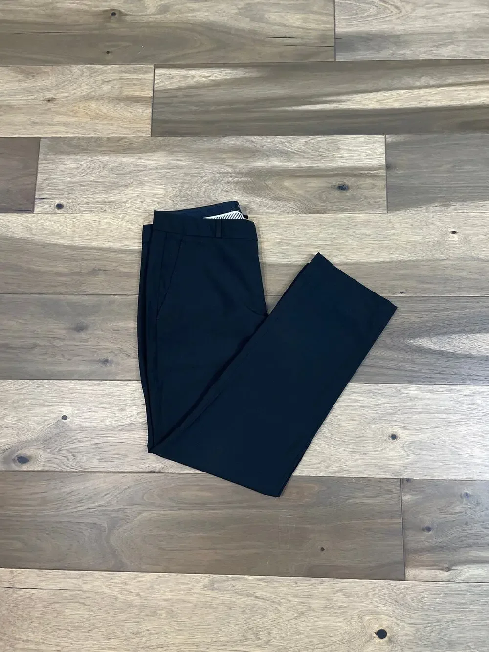 Banana Republic Ryan Pants Size 6S Black Wool Blend Mid Rise Tailored Ankle